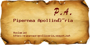 Pipernea Apollinária névjegykártya